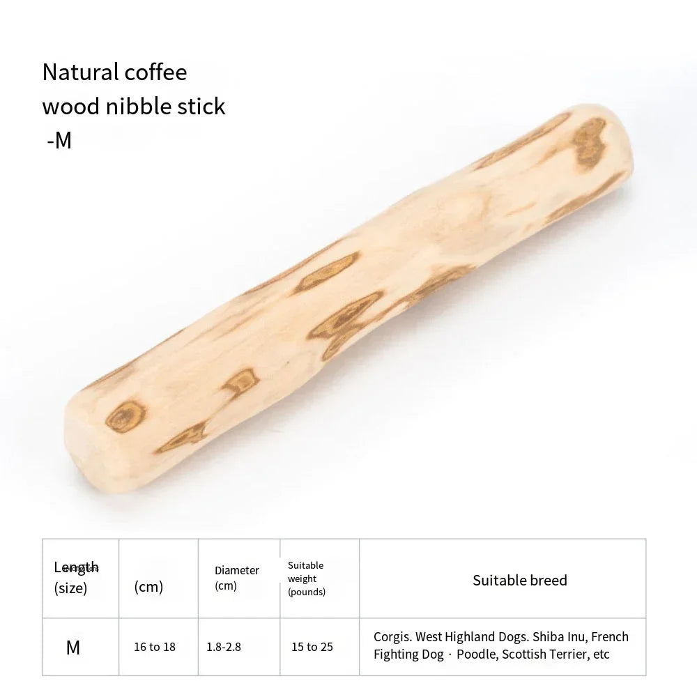 Coffee Wooden Dog Chew Toy, Stick, for Tooth Pressure Relief