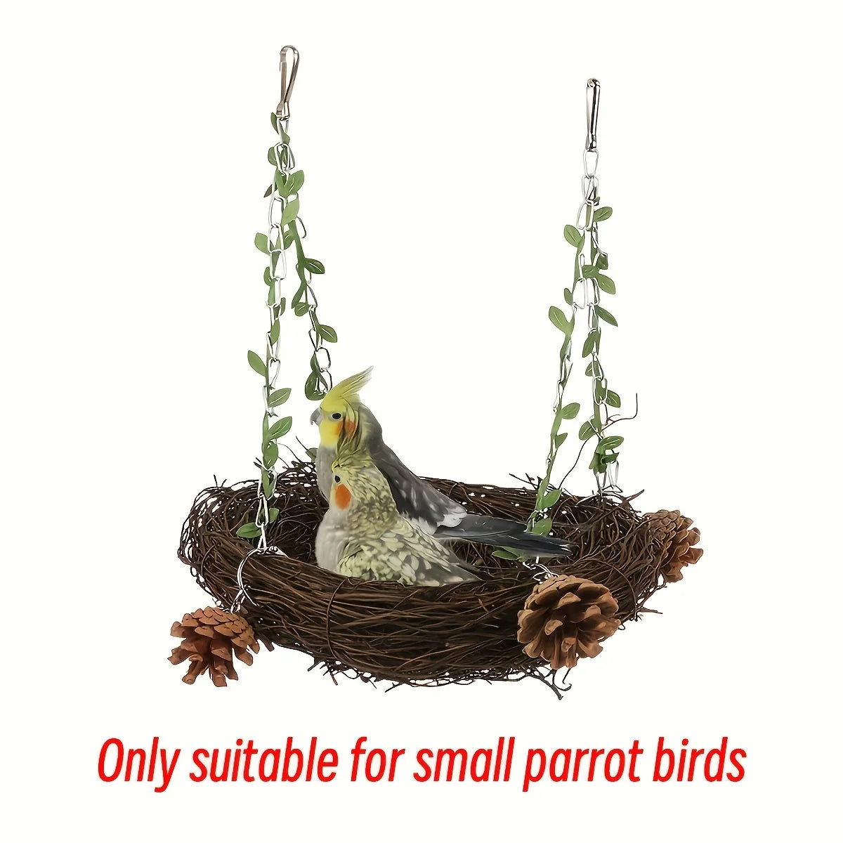 Natural rattan bird cradle