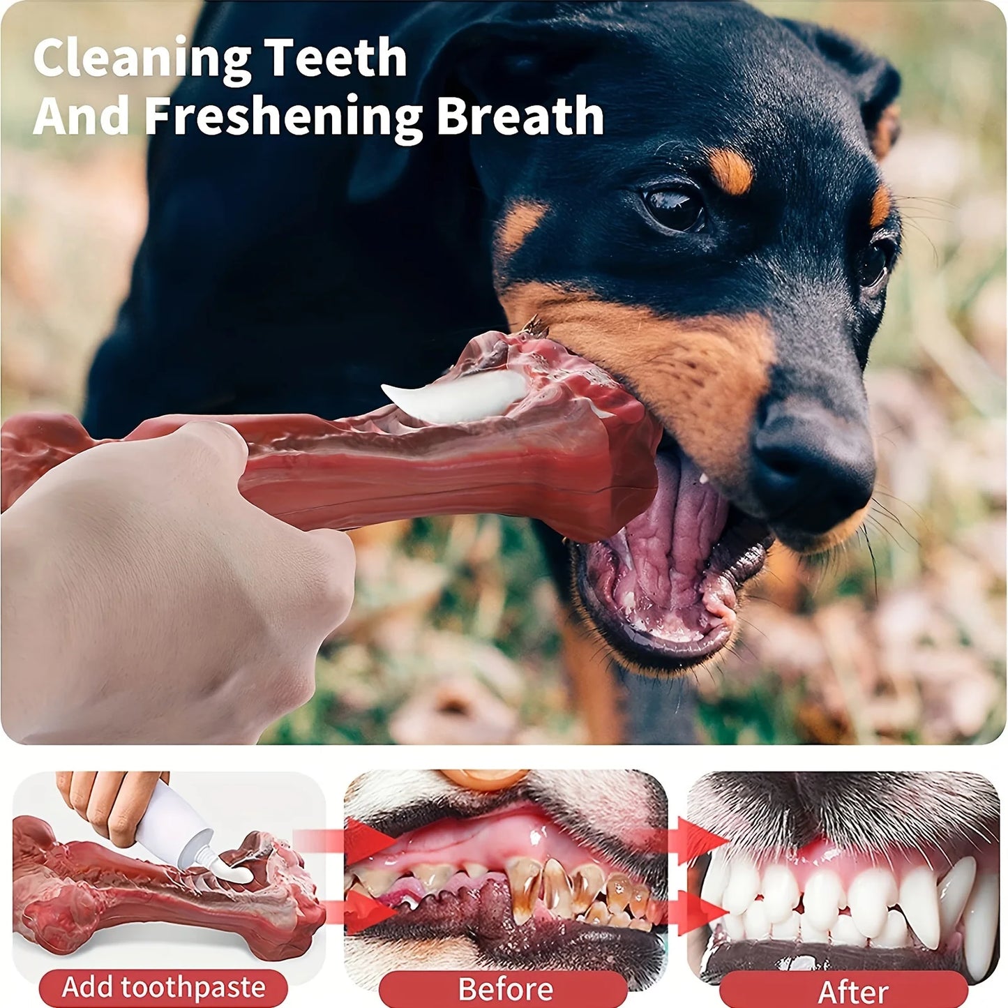 Durable chew toys for powerful chewing dogs natural rubber toys for cleaning canine teeth