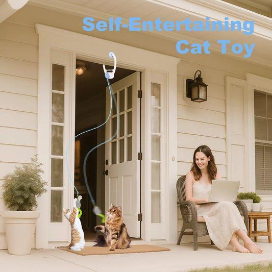 Cat Toys Electric Door Hanging Interactive USB Rechargeable Self Play Toy