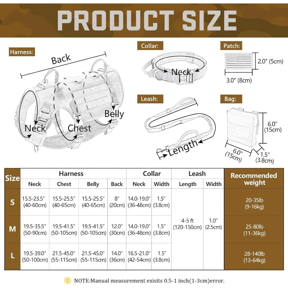 Pink Tactical Dog Harness with Bungee Leash Set
