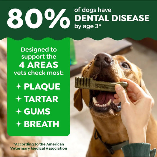 Veterinarian-Recommended Natural Dental Dog Treats Teenie Size, Original Flavor