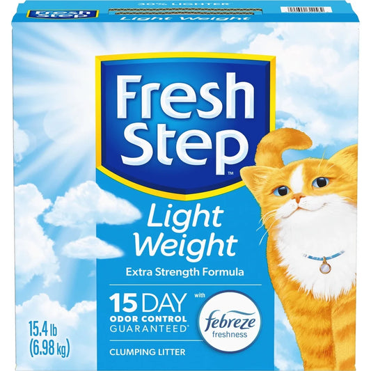 Cat Litter Febreze Odor Control 15 Days ClumpLock Technology Low Dust Easy Scoop Fresh Scent 30% Lighter