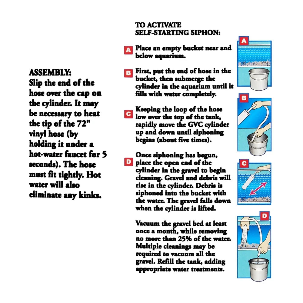 Siphon Gravel Vacuum Aquarium Debris Removal Fish Tank Maintenance