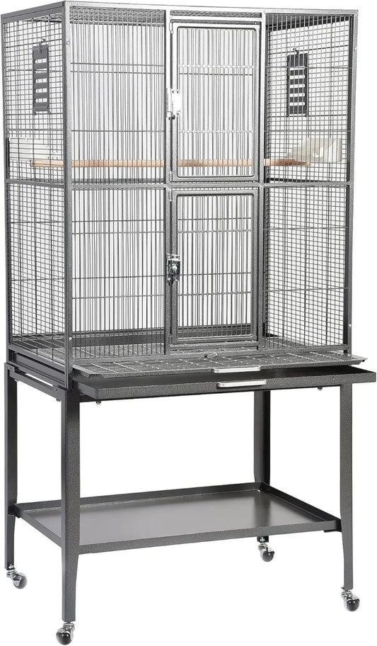 Large Spacious Durable Metal Cage - for Sugar Gliders, Chinchillas, Squirrels, Ferrets & Other Small Pets