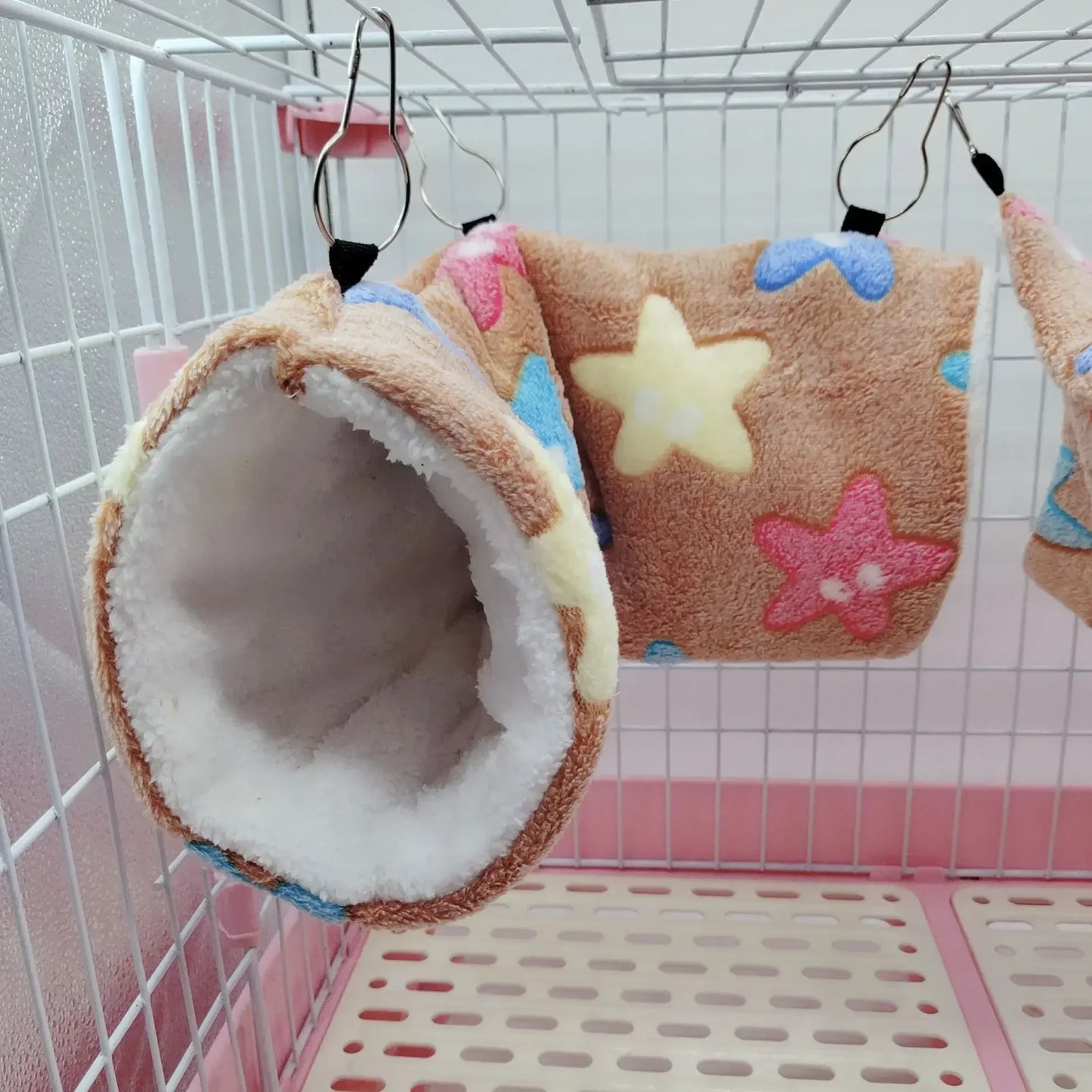 Pet channel hamster mouse sugar glider mink guinea pig guinea pig ultra-soft plush tunnel nest