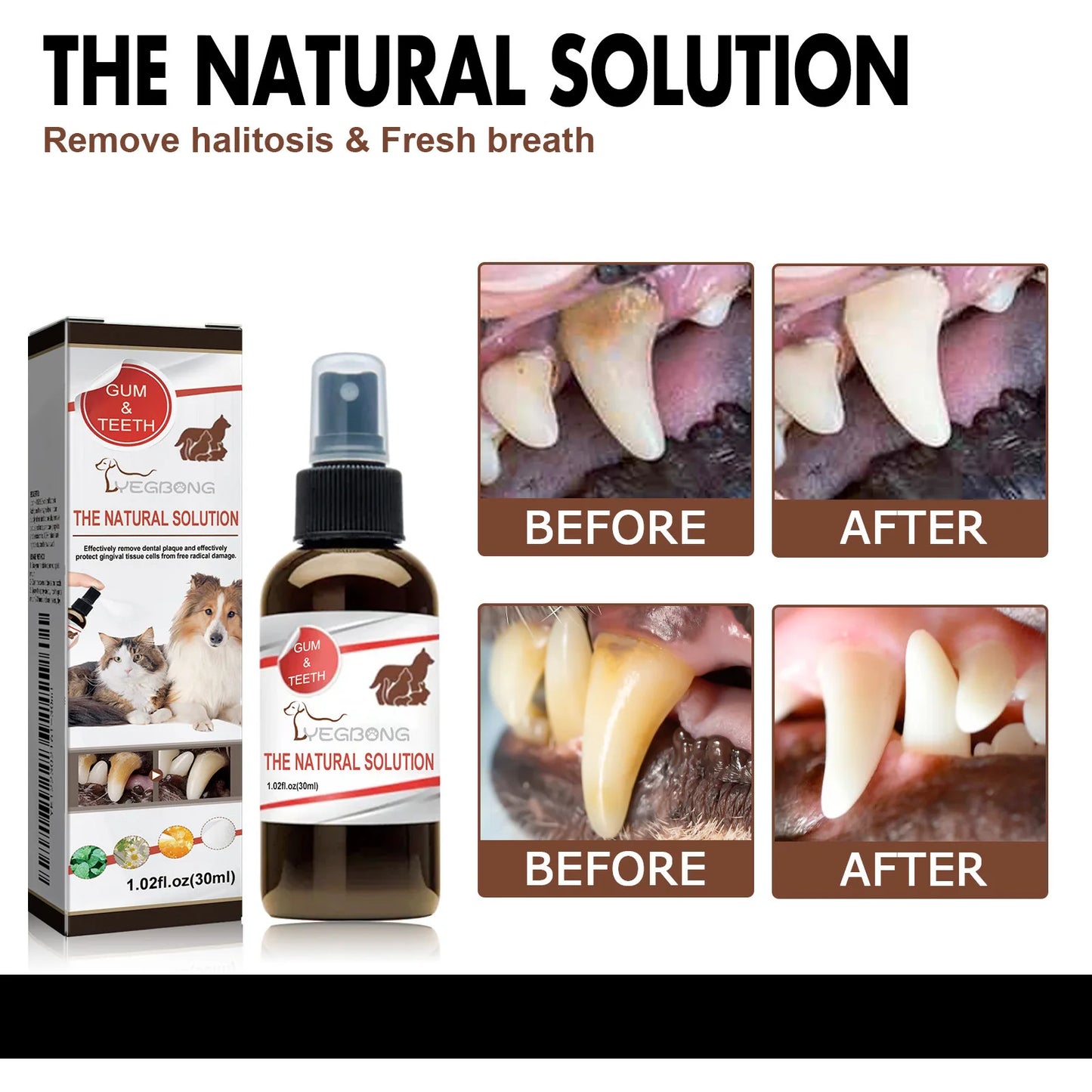 Dog Cats Tartar Removal Dental Care Deodorization Oral Spray