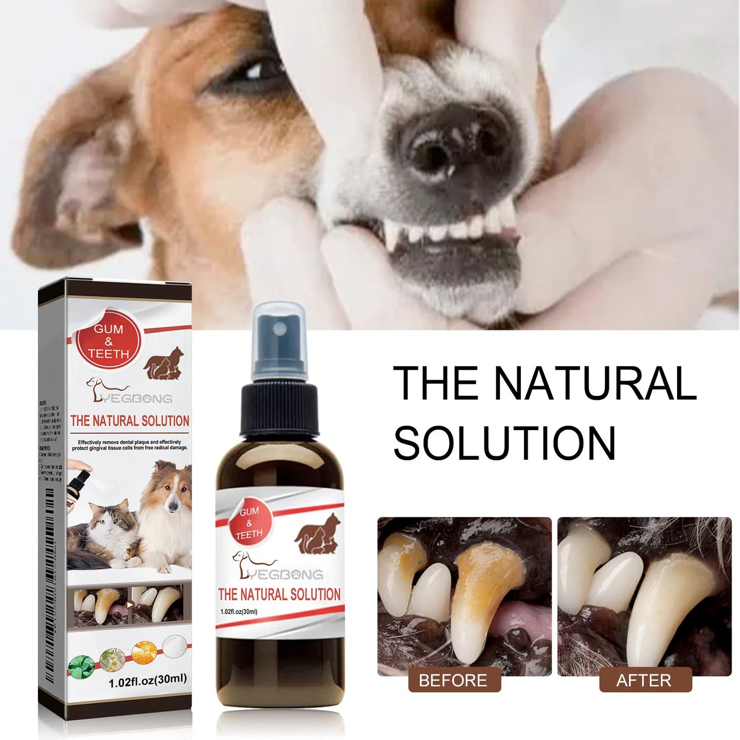 Dog Cats Tartar Removal Dental Care Deodorization Oral Spray