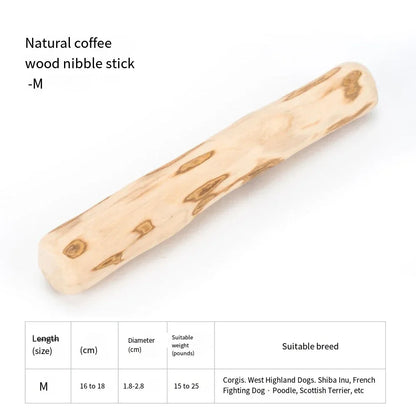 Coffee Wooden Dog Chew Toy, Stick, for Tooth Pressure Relief