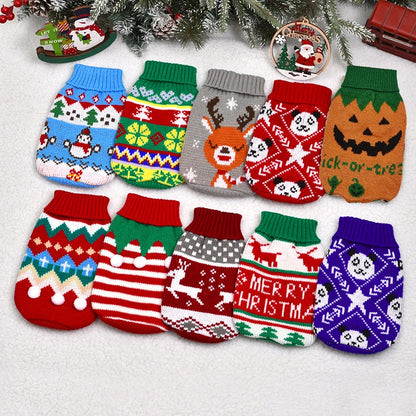 Pet Dog Sweater Winter for Small Medium Dogs Knitted Puppy Cat Chihuahua French Bulldogs Yorkie
