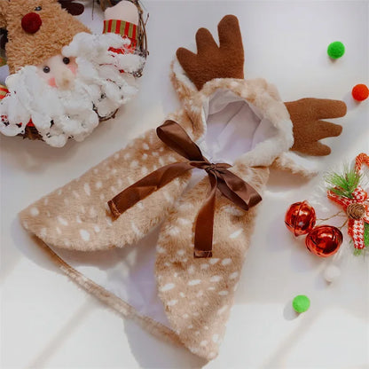 Halloween Costume Elk Cloak Dog Costumes for Small Dogs Cute Christmas Cat Clothes