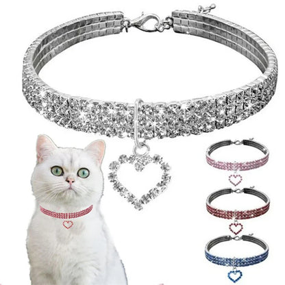 Bling Rhinestone Dog/Puppy Collars Leash For Small Medium Dogs