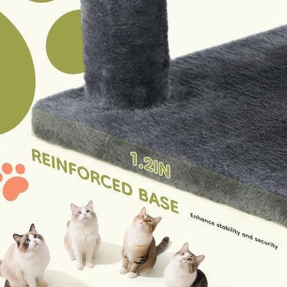 Large Multi Level Cat Climbing Tower with Condo Natural Sisal Scratching Posts Pet House for Indoor