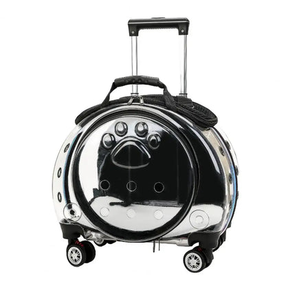 Pet Trolley Case Clear Ventilation Portable Cats Dogs Backpack for Travel