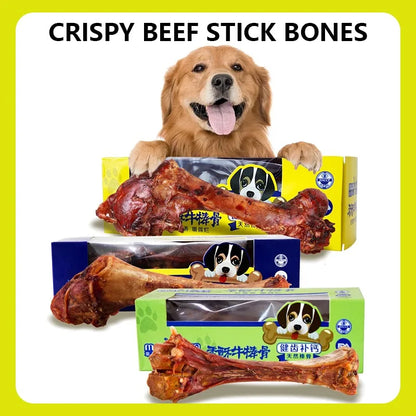Pet Dog Snacks Crispy Beef Stick Bone Large Size Grinding Teeth Snacks Flavorful Bone