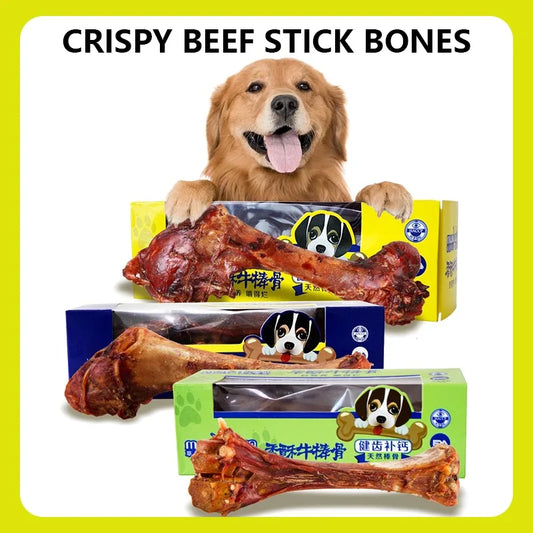 Pet Dog Snacks Crispy Beef Stick Bone Large Size Grinding Teeth Snacks Flavorful Bone