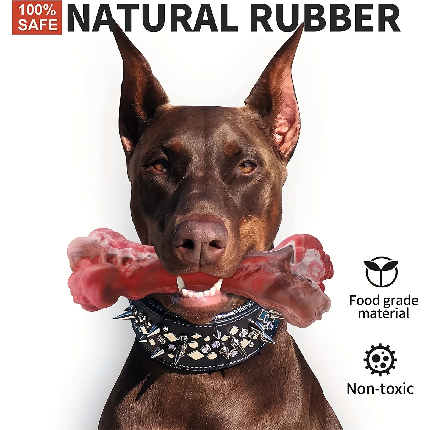 Durable chew toys for powerful chewing dogs natural rubber toys for cleaning canine teeth