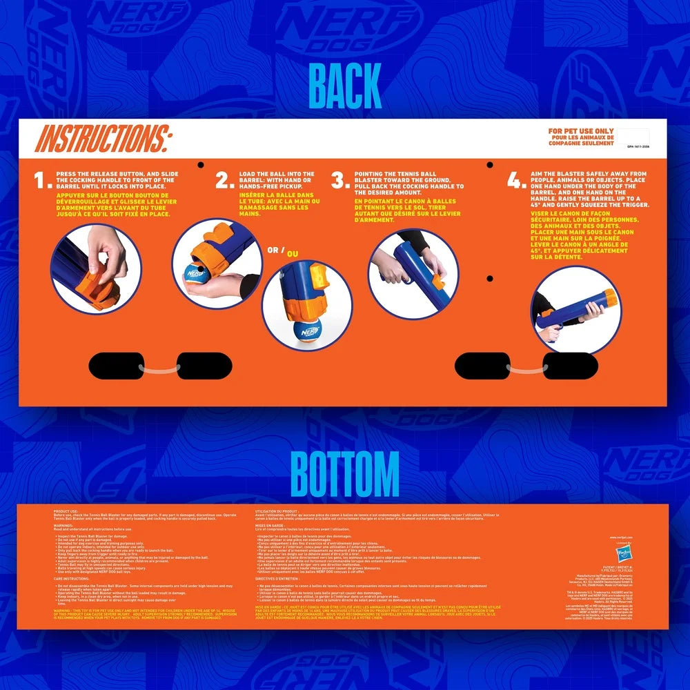 Tennis Ball Blaster Portable Fetching Toy Dogs