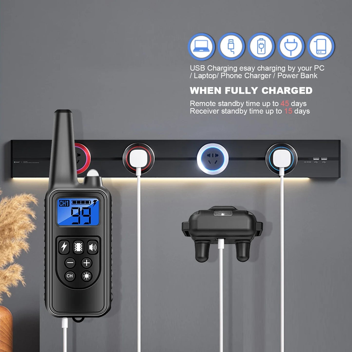 Dog Training  Shock, 3 E-Collars for Medium/Large Dogs