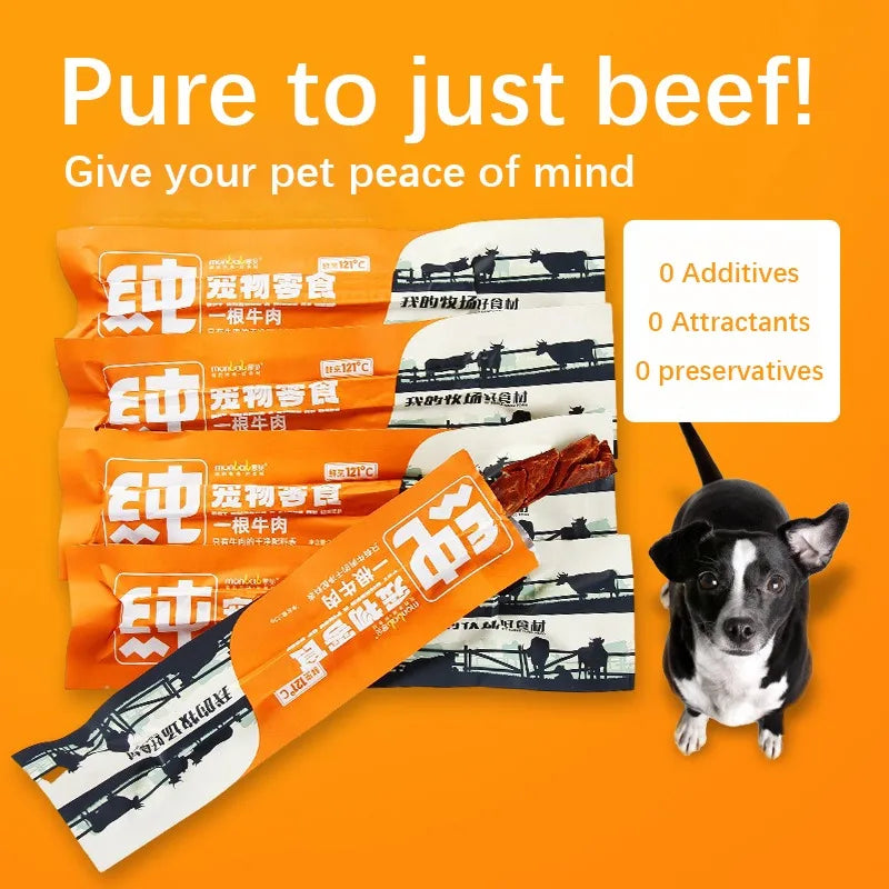 Dog Snacks Chicken Breast Pure Beef Jerky Nutritious Delicious Adult Dog Puppy Training Rewards Pet Snacks Foods