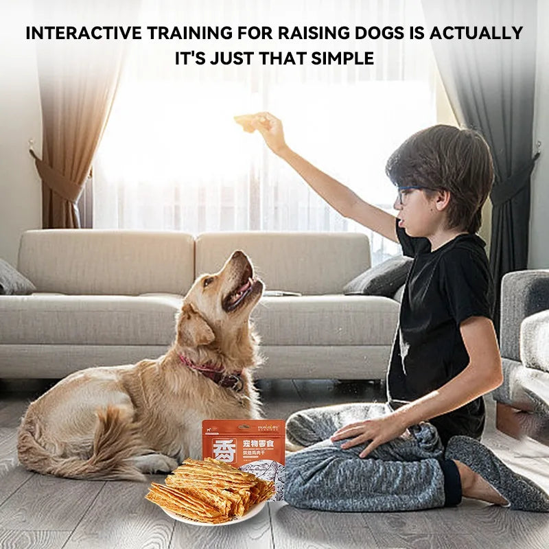Dog Snacks Chicken Breast Pure Beef Jerky Nutritious Delicious Adult Dog Puppy Training Rewards Pet Snacks Foods