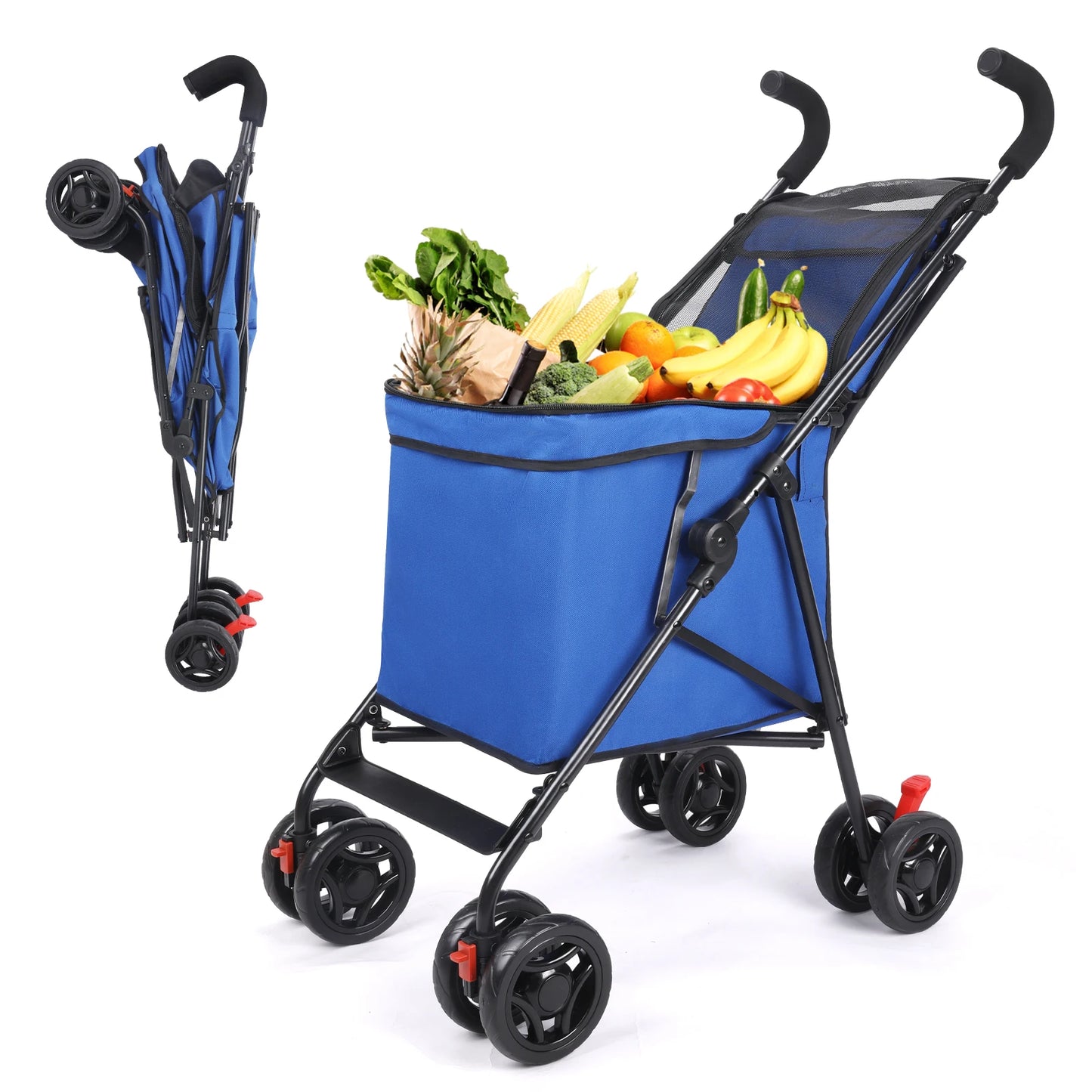 Multifunctional Cart Folding Portable Durable Lightweight Market Purchase Pet Stroller