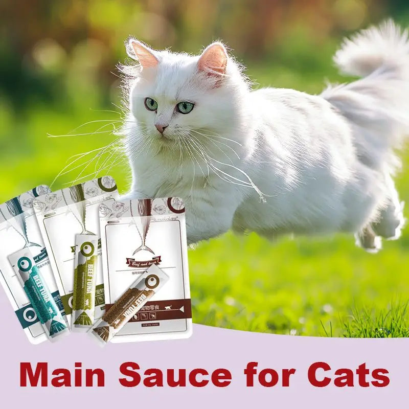 Wet Food Snacks Cod Tuna Beef Pet Food Supplement Protein DHA Cat Sauce Make Hair Beautiful