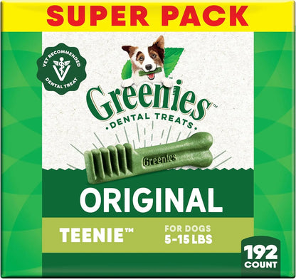 Veterinarian-Recommended Natural Dental Dog Treats Teenie Size, Original Flavor