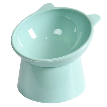 Tilted Ergonomic Raised Cat Food Bowl Anti Vomiting Slip for Flat- Faced Cats