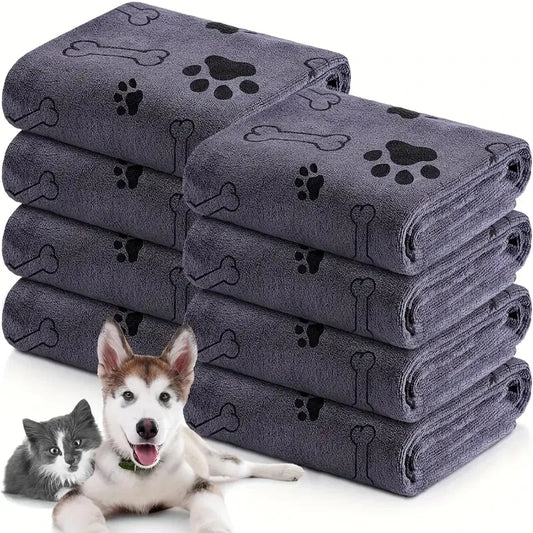 Soft Microfiber Quick Dry, Absorbent Pet Bath & Grooming  Drying Towels