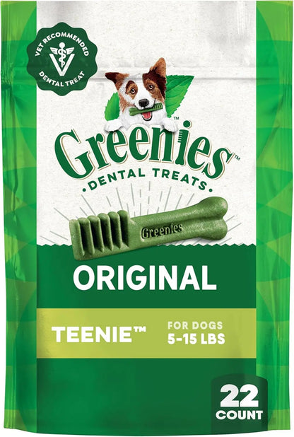 Veterinarian-Recommended Natural Dental Dog Treats Teenie Size, Original Flavor