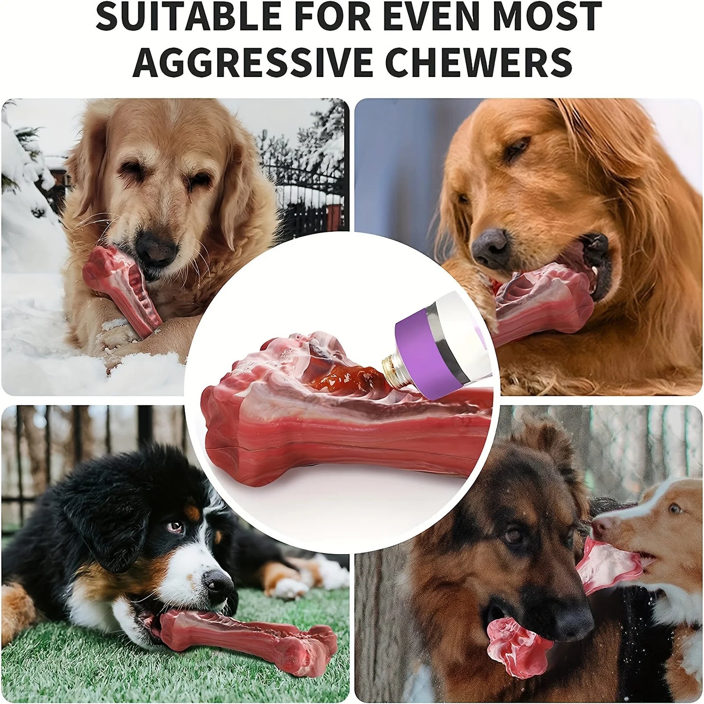 Durable chew toys for powerful chewing dogs natural rubber toys for cleaning canine teeth