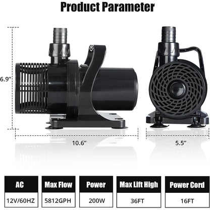 Submersible Water Pump  Hydroponic, Aquarium