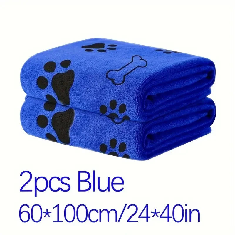 Soft Microfiber Quick Dry, Absorbent Pet Bath & Grooming  Drying Towels