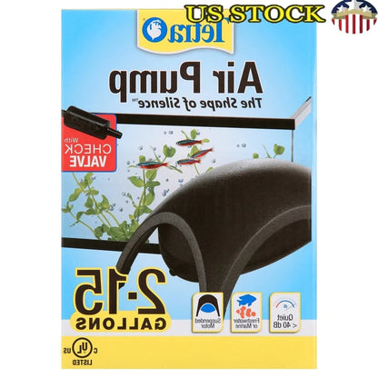 Whisper Air Pump Aquariums Powerful Airflow Vibration Elimination Oxygen Water Movement