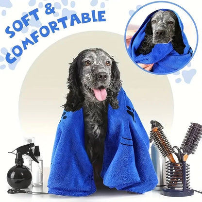 Soft Microfiber Quick Dry, Absorbent Pet Bath & Grooming  Drying Towels