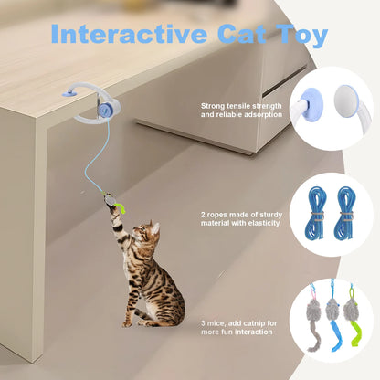 Cat Toys Electric Door Hanging Interactive USB Rechargeable Self Play Toy