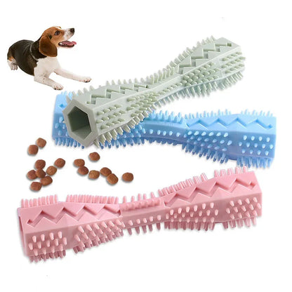 Durable Dog Chew Toy Stick Soft Rubber Tooth Cleaning Point Massage Toothpaste Pet Toothbrush Molar Pet Supplies