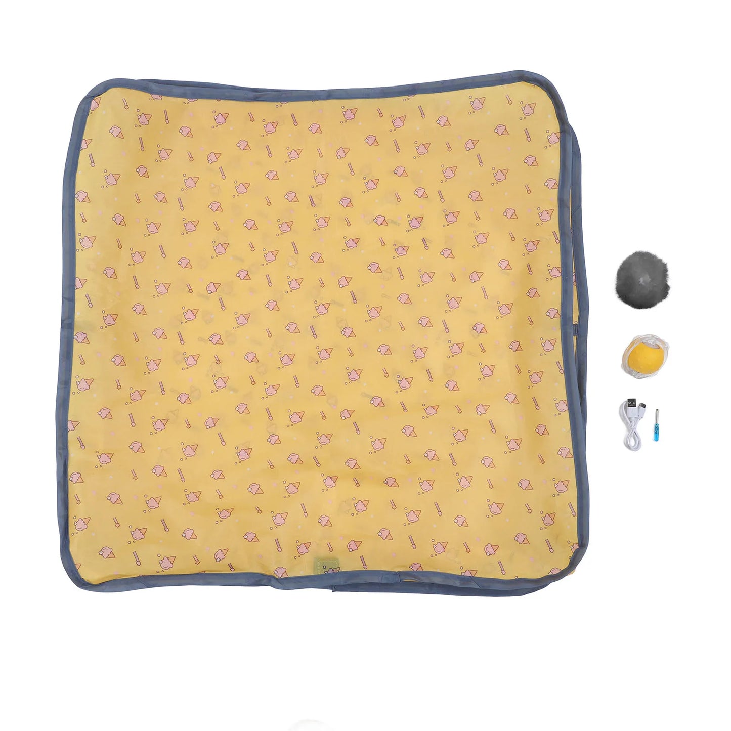 Interactive Cat Toys for Indoor in Play Mat, Motion Activated Moving Toy Hide and Seek Chase