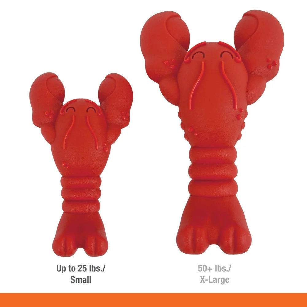 Power Chew Lobster Dog Toy Filet Mignon Flavor Unique Shape Durable Chewing Toy Red Helps Clean Teeth Reduces Plaque Tartar