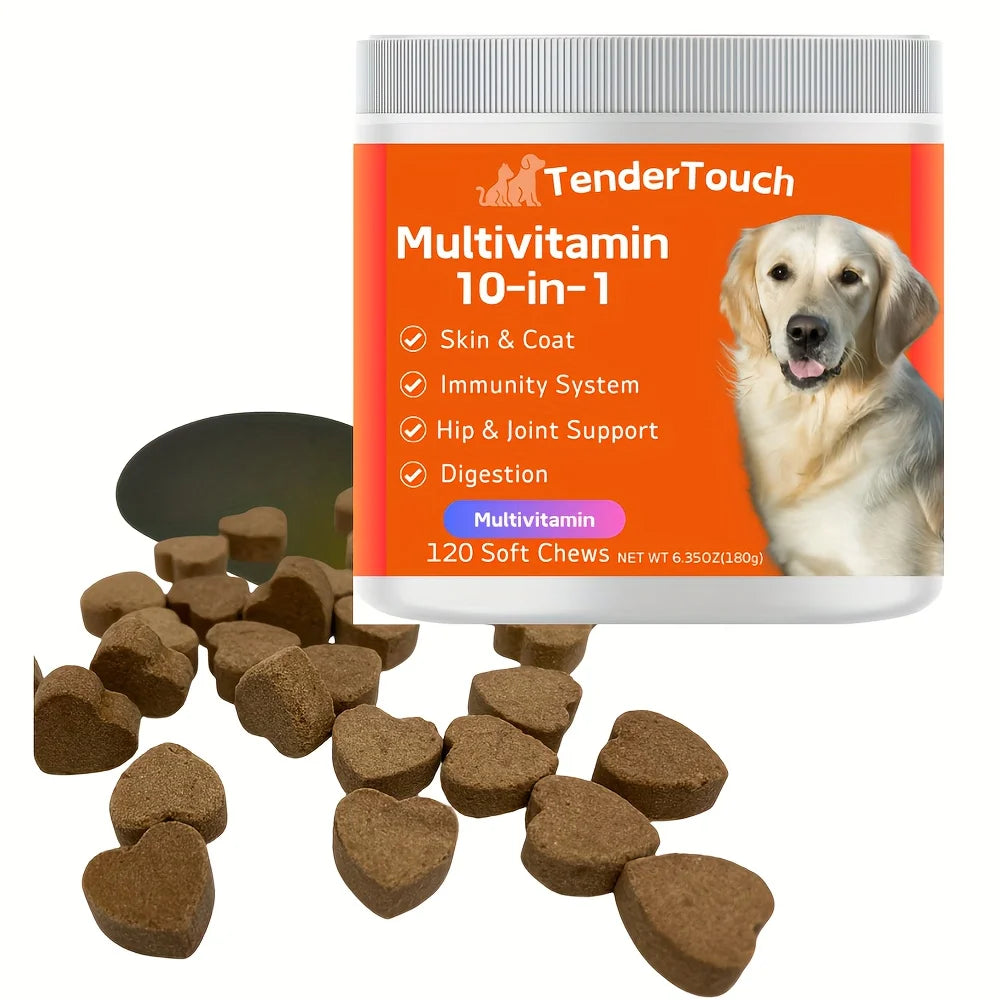 360 Chews - 3 Pack Tender Touch Multivitamin Supplement, Digestive Enzymes, Grain Free Dog