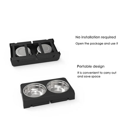 Raised Stand Stainless Steel Food Water Bowls for Small Medium Large Dog Cat