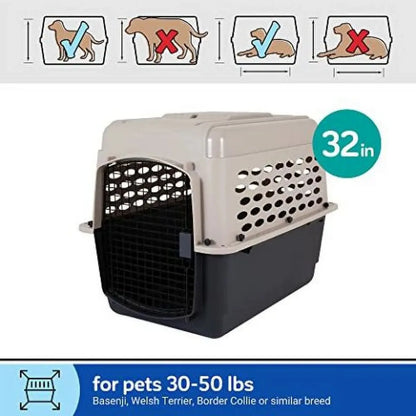 Dog Kennel Plastic Portable Travel Crate Airline Friendly Pet Carrier