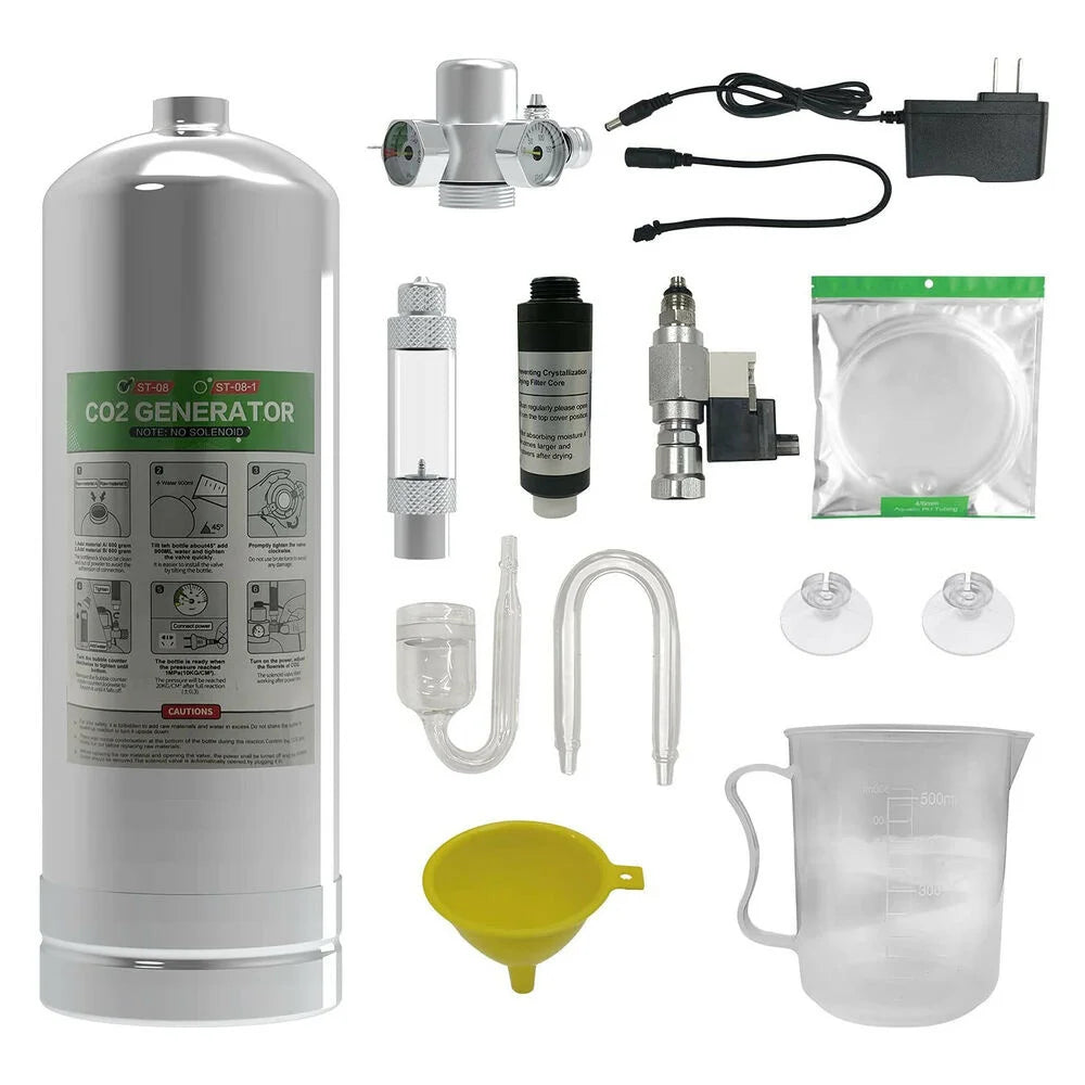 Aquarium CO2 Generator Stainless Steel CO2 Cylinder Plant Breeding Equipment