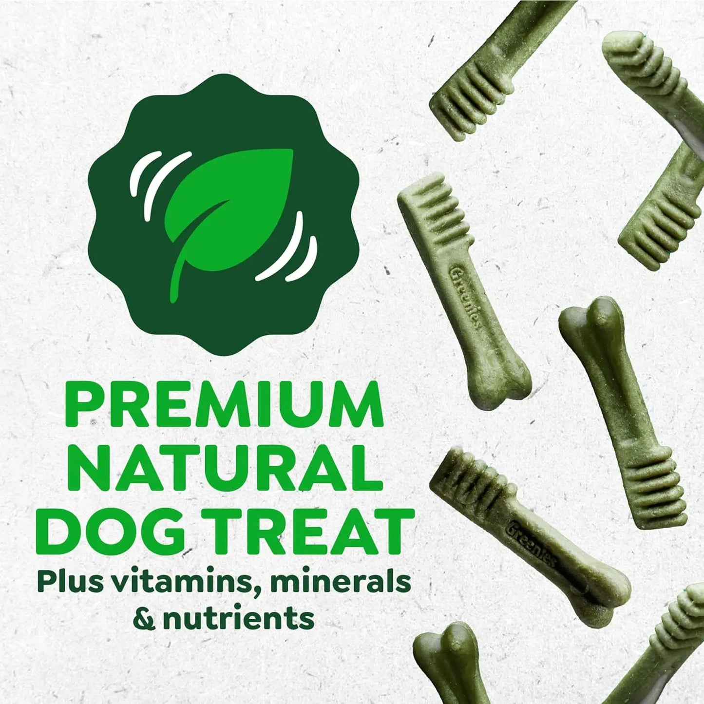 Veterinarian-Recommended Natural Dental Dog Treats Teenie Size, Original Flavor