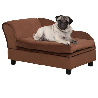Luxury Dog Bed for Small Breeds with Hidden Storage,