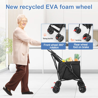 Multifunctional Cart Folding Portable Durable Lightweight Market Purchase Pet Stroller