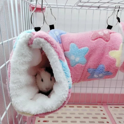 Pet channel hamster mouse sugar glider mink guinea pig guinea pig ultra-soft plush tunnel nest