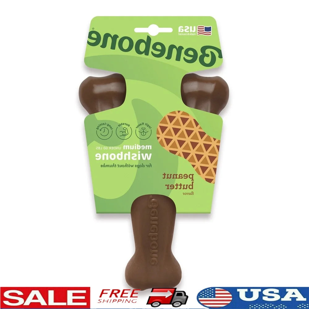 Durable Dog Chew Toy Aggressive Chewers with Real Peanut Flavor Ergonomic Design