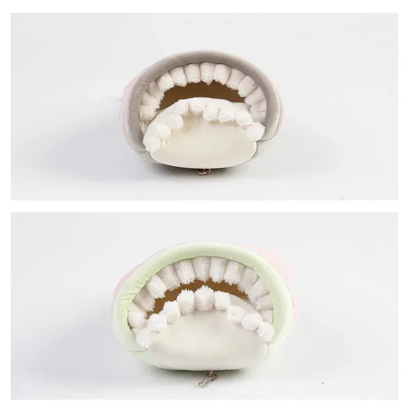 Cute Hamster Nest Guinea Pig Hammock House Plush Big Mouth Fish Shape